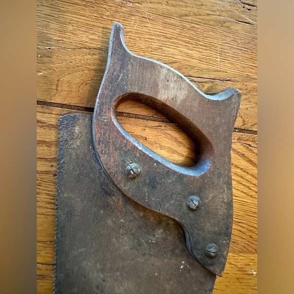 Antique Wood Handle Saw Vintage Rusty‎ Collectible 80’s Retro - Picture 2 of 8